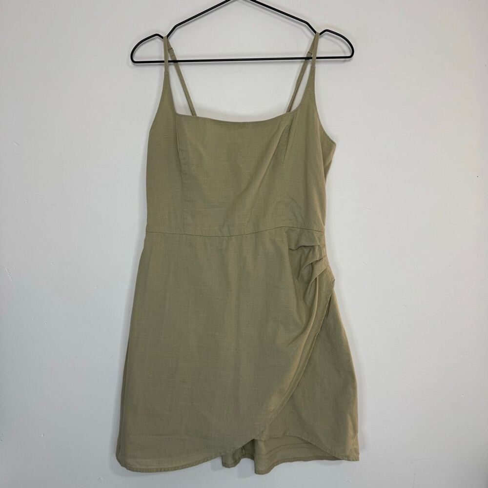 Abercrombie & Fitch Faux Wrap Cotton Mini Dress M